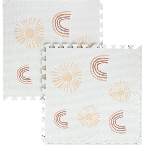 Tapis puzzle éducatif arc-en-ciel et soleil 6 pièces (1/4)