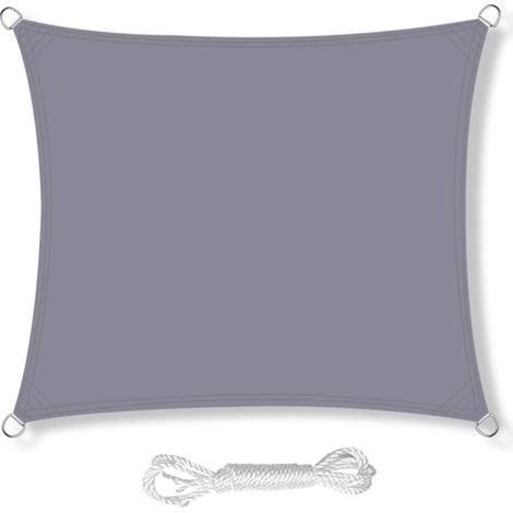APEX Voile d'ombrage carrée 3,6 m x 3,6 m, imperméable, pour jardin, terrasse Protection solaire à 98 % contre les UV. (1/5)