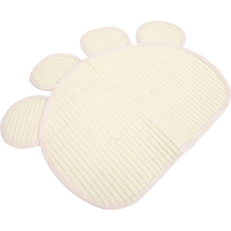 Tapis à griffer en sisal pour chat, forme mignonne et naturelle, protège vos meubles et votre sol. Idéal pour les chats et chatons. (1/5)