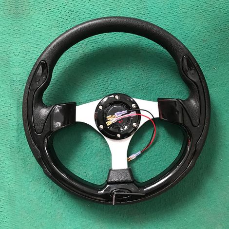 Car modification steering wheel, racing steering wheel, PU competition steering wheel, 13-inch 320mm - Black (1/4)
