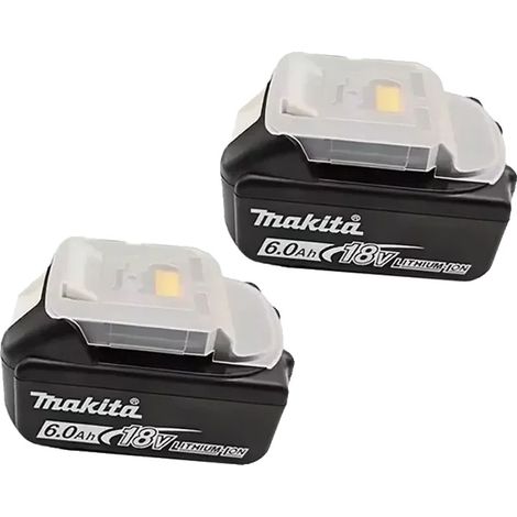 Batterie d'outil sans fil, 18V Lithium-ion, capacité de 6000mAh, Makita 18V 6AhX2 (1/2)