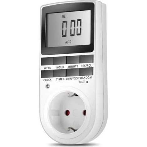 Prise Programmable Digitale Minuterie Numérique Journalier Programmateur Prise Electrique avec Ecran LCD et Mode Aléatoire -LAN (1/5)