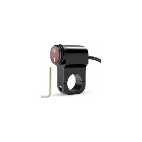 Interruttore faro 12V per moto ATV, interruttore faro moto, interruttore marcia/arresto fuoco de brouillard LED - Crezuo (1/4)