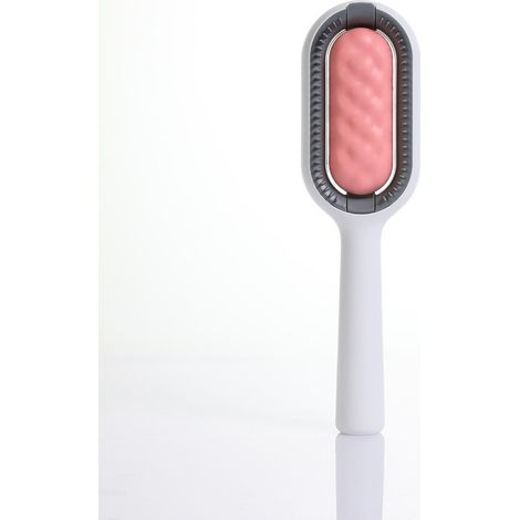 Brosse Chat Chien, Peigne pour Animaux de Compagnie, Brosse anti Poils Animaux, Toilettage Accessoire pour Chiens Chats (Poil Long, Rose) 1 pièce Oi-FRIS