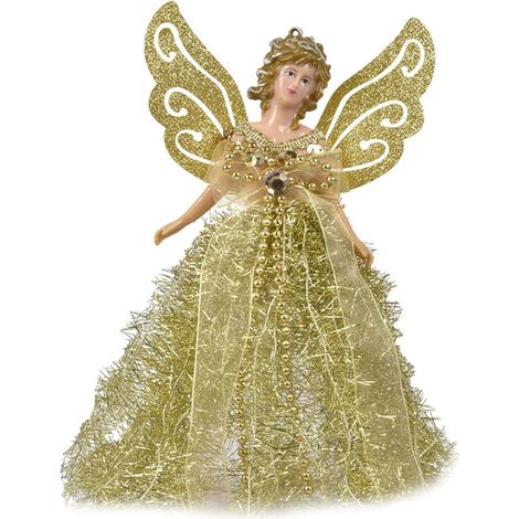 Ornement d'ange pour sapin de Noël, cadeau traditionnel d'ange pour sapin de Noël, décoration de sapin de Noël, ornement, décoration à suspendre, pendentif ange ailé pour sapin de Noël (1/5)