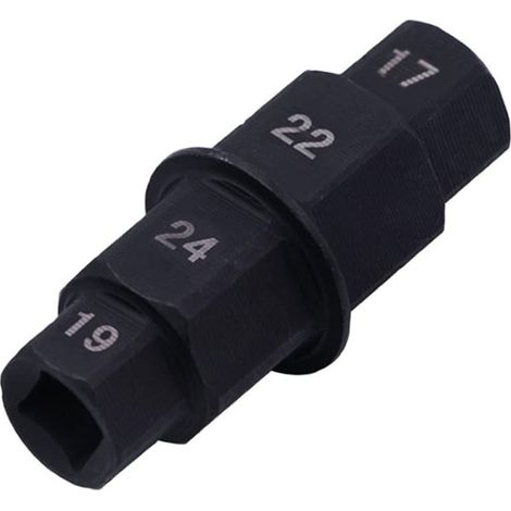 Axe de Roue Avant Moto,Clé pour Axe de Roue,Clé pour Axe de Roue de Moto,Douille Speciale Moto,Axe Hexagonal,Axe de Roue Moto,Axe de Roue Avant (Noir) (1/5)