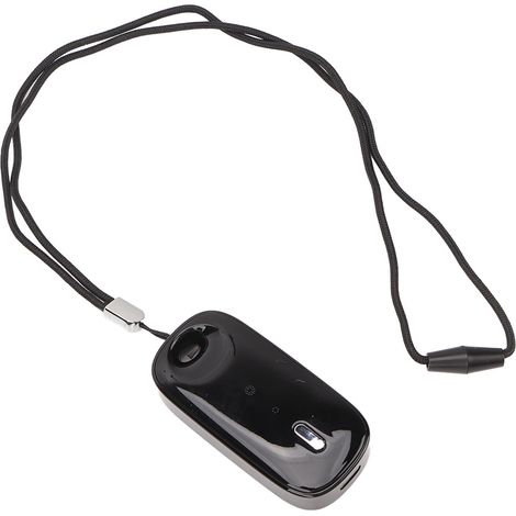Collier d'air portable mini purificateur d'air à ions négatifs à porter autour du cou, idéal pour la course, le fitness et les voyages (noir) (1/5)