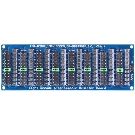 Carte de résistance Programmable, bornier à vis 0,1R à 9999999R, composant électronique de précision à 8 sections (1/5)