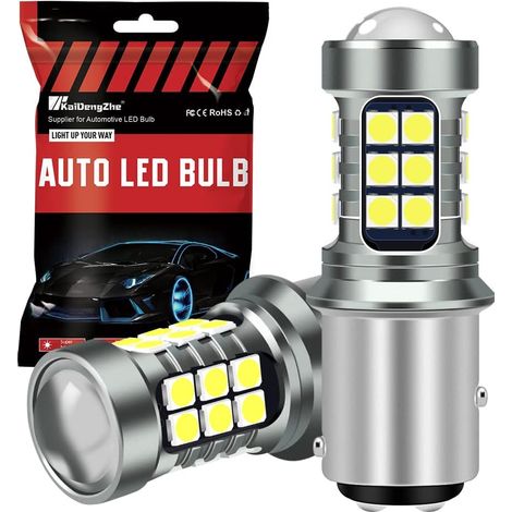 2PCS Ampoule LED 1157 BAY15D 46SMD 3020 Canbus Sans Erreur Feux de Freinage Stop Parking Voiture Rouge
