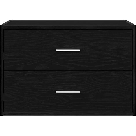 vidaXL Schrank mit 2 Schubladen in Schwarz Eichenholz 60x31x40 cm
