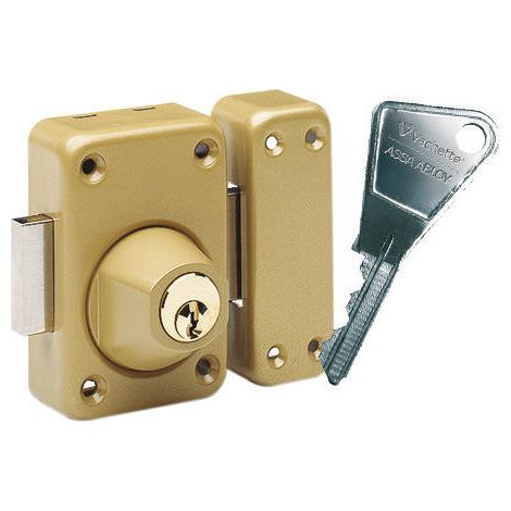 Verrou V136 double entrée pêne 110 bronze cylindre 40mm - VACHETTE - 16152000