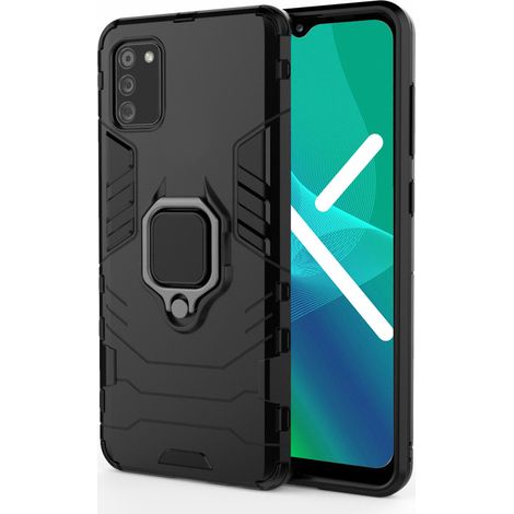 Étui pour Samsung Galaxy A03s, anneau de support, noir (1/5)