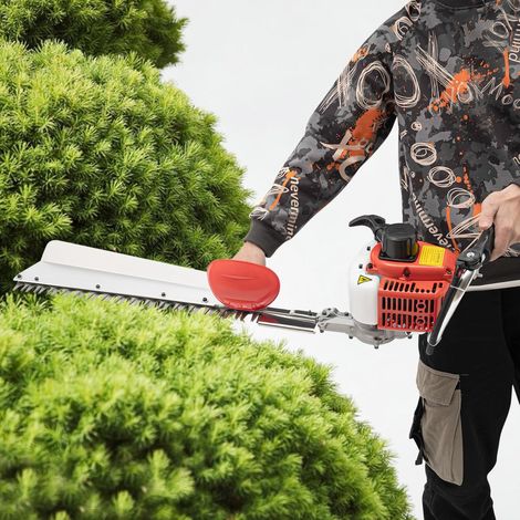 Single Blade Heck Trimmer Maschine Pneumatische 22.5CC Luftgekühlte Zweitakt 0.65KW Heck Trimmer Garten Busch Trimmer Werkzeug Schneiddurchmesser 27 Zoll, 7500r / Min