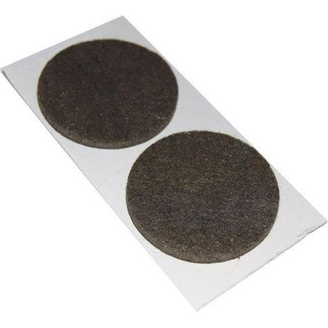 FELTRINI ADESIVI TONDI Ø  40 MM. - MARRONE - 2 PZ.