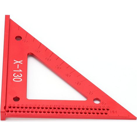 Dreieckslineal aus Aluminiumlegierung zum Anreißen von 45/90°-Löchern, Handwerkzeug für die Holzbearbeitung (1/5)