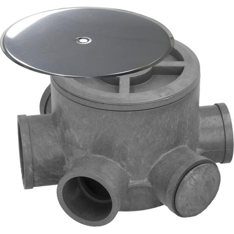 Tuyaux à Pot Siphonique PVC Ø 110 mm. Sorties Ø 50 et 40 mm. Hauteur 105mm. (1/5)