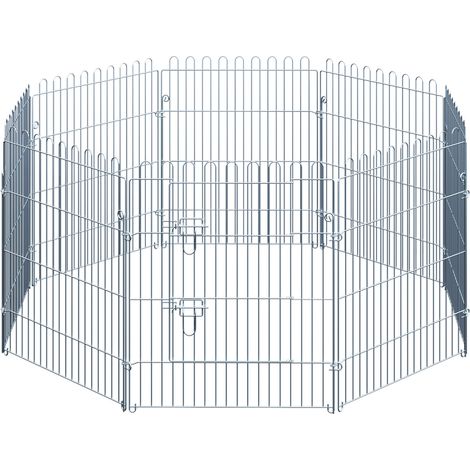 8-Panel-Welpengehege aus Stahl 63 x 76 cm MODENUIT (1/4)