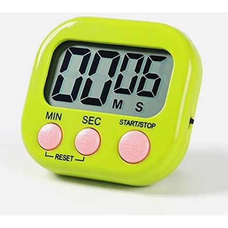 Minuteur de Cuisine magnétique avec Grand écran LCD, minuteries pour la Cuisson, l'étude, Alarme puissante et Compte à rebours Vert (1/5)