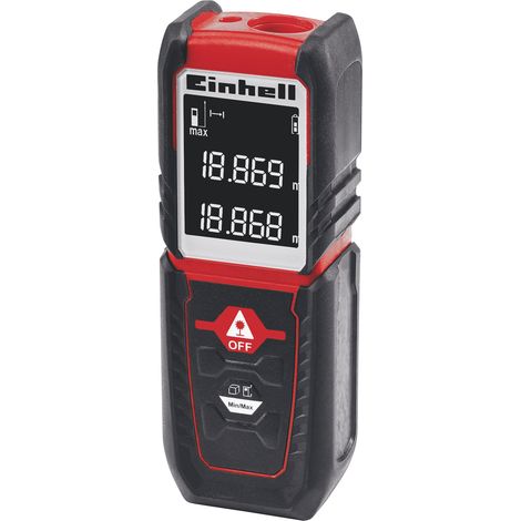 Einhell Laser-Distanzmesser TC-LD 25 (bis 25 m, Messreferenz Vorder- o. Hinterkante, Dauermessung, Abschaltautomatik, Safety-Funktion)