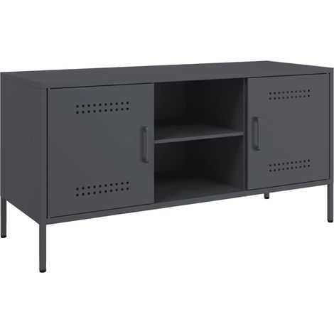 Maison Exclusive - TV-Schrank Anthrazit 100,5x39x50,5 cm Stahl