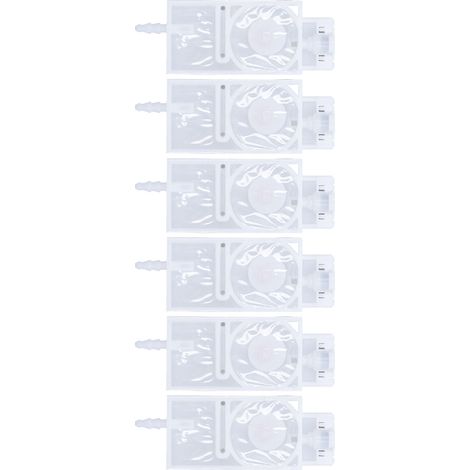 Lot de 6 amortisseurs d'encre à solvant pour têtes d'impression jet d'encre à solvant, amortisseurs rectangulaires en PP de rechange pour imprimante XP600, blancs (1/5)