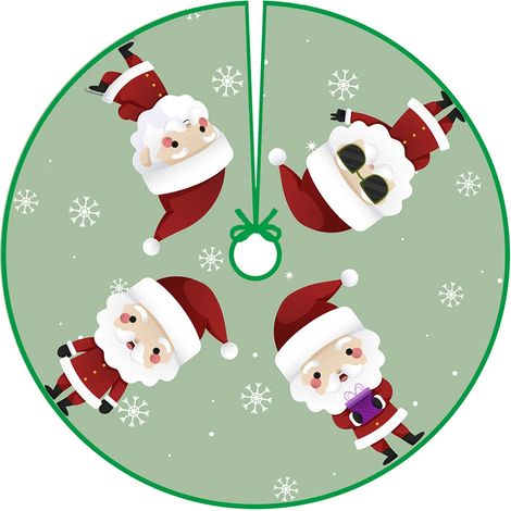 Tapis de sapin décoratif de 91 cm (36 pouces) avec imprimé de dessin animé créatif, jupe de sapin décorative (Style 3) (1/4)