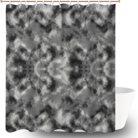 Ensemble rideau de douche polyester avec anneaux 180x180 Épais rideau séchage rapide pour un printemps fleuri dans la salle de bain (1/5)