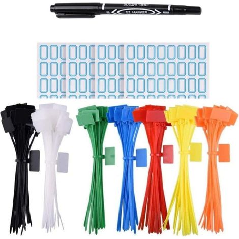 3 × 150MM Serre Câbles Electriques,250 Pièces Attaches de Câble Colorées,Attaches Pour Marqueurs De Câble,Serre Câbles Nylon pour marquer et organiser le Fils (1/5)