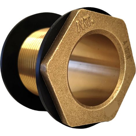 Raccord laiton - Traversée de paroi écrou libre laiton à visser 1/2'' (1/2)