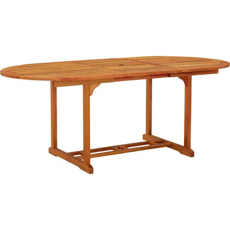 Mesa de jardín madera maciza de eucalipto 200x100x75 cm vidaXL (1/5)