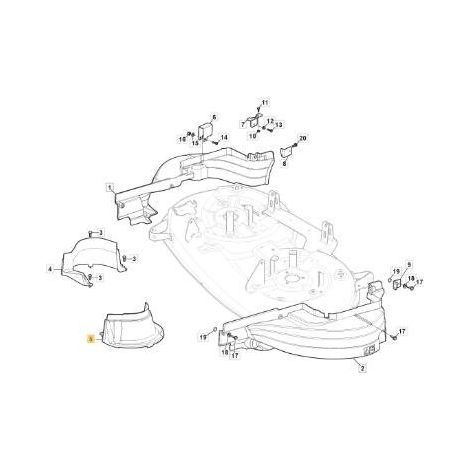 CARTER SX PIATTO MTR108 SD (MOA INT.) ORIGINALE STIGA - 325060188/0