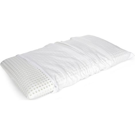 Talamo Italia Talamo Italia Kissen für das Bett, 100% Made in Italy, Abnehmbares "Seifen"-Kissen aus perforiertem Memory-Schaum, hypoallergen und atmungsaktiv, 70x39x h10 cm