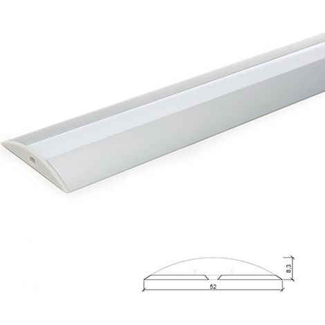 Perfíl Aluminio para Tira LED Difusor Opal LLE-ALP021 x 2M