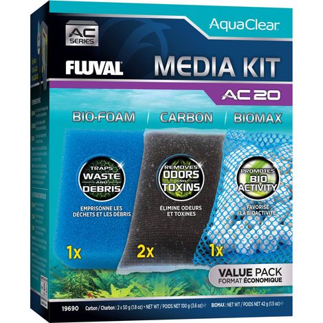 Kit de materiales filtrantes para filtro AquaClear Fluval AC