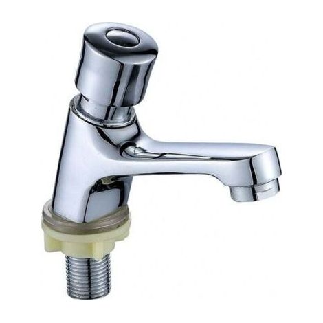 Kaelt - Robinet Poussoir Temporisé G1/2 Robinet Poussoir Eau Froide Robinets De Lavabo Pour Salle De Bain Robinet Salle Bain Robinet Salle De Bain Robinet Lave Main Eau Froide (1/3)