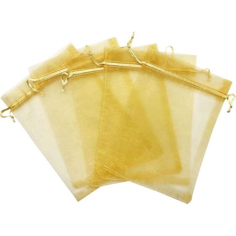 50 sacs de protection pour arbres fruitiers, mesurant chacun 20 x 30 cm, pour protéger les arbres fruitiers et les potagers. (doré)