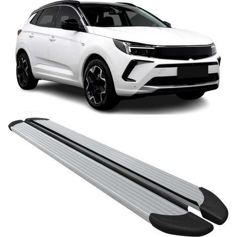 OMAC Trittbretter für Opel Grandland 2021-2024 Aluminium Grau