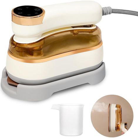 Mini Fer à Repasser Voyage, 1200W Fer à Repasser Vapeur, Défroisseur a Vapeur Portable, Rotative à 180 ° Pliable, 20s de Chauffage Rapide, Defroisseur Vetement pour La Maison & Les Voyages
