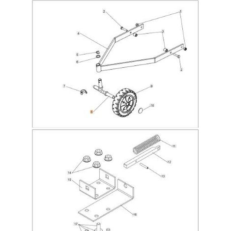 SOPORTE DE RUEDA DELANTERA ORIGINAL EMAK PB4002000513R