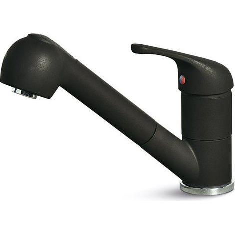 Elleci Venere. Colore del prodotto: Nero, Materiale del rubinetto: Granitek, Controllo del flusso d'acqua: Leva sanitaria. Altezza sopra la superficie di fissaggio (max): 18 cm, Distanza... - MGKVEN40 (1/4)