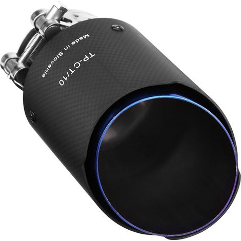 Embout de pot d'échappement en carbone mat, tube silencieux pour tuyau 63mm 89mm, style sport, finition noir, accessoire auto. (1/5)