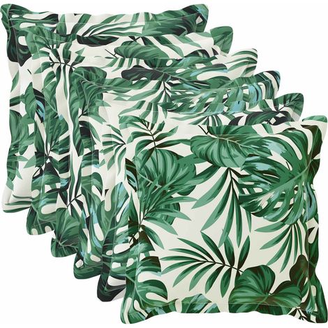 Kissenbezug 6 stk. HOUTEN Blattmuster 35 x 35 cm Polyester vidaXL