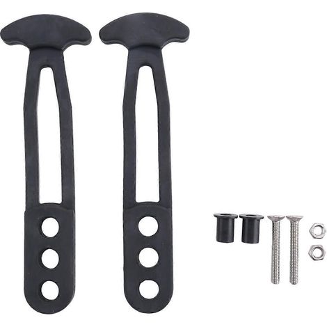 Échelle télescopique de bateau (lot de 2) avec sangle en caoutchouc noir (1/5)