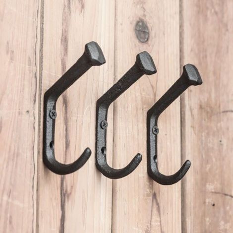 Crochets muraux à visser pour supports de plantes, rangement balcon, outils garage et jardin, support mural intérieur et extérieur (lot de 3) (1/5)
