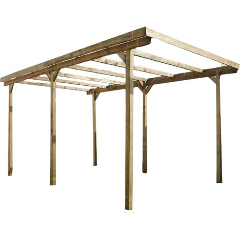 CARPORT IN LEGNO - DELAHAYE 15 m² - SENZA TETTO