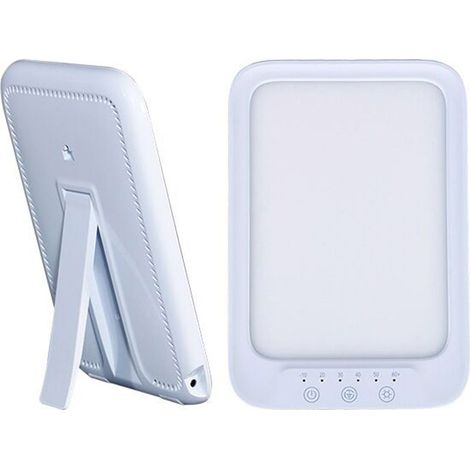 Lampe LED lumière du jour 20000 Lux Lampe de luminothérapie froide et chaude contre la dépression 3 couleurs de lumière 5 niveaux de luminosité Contrôle tactile Lampe de bureau à lumière du jour avec