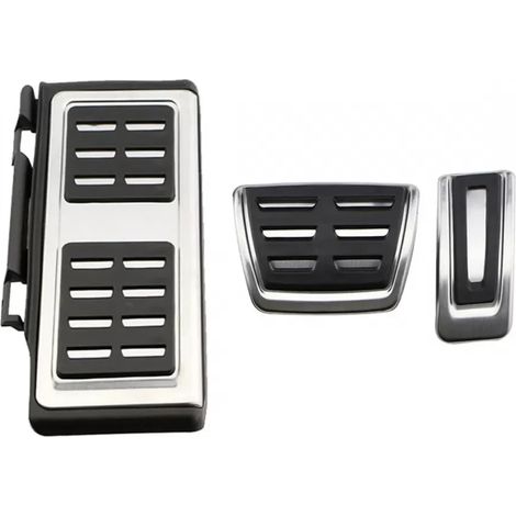 3 Pédales sport, acier inoxydable, repose-pieds, caoutchouc, pour Audi A1 A3 Q2 Q3 (1/5)