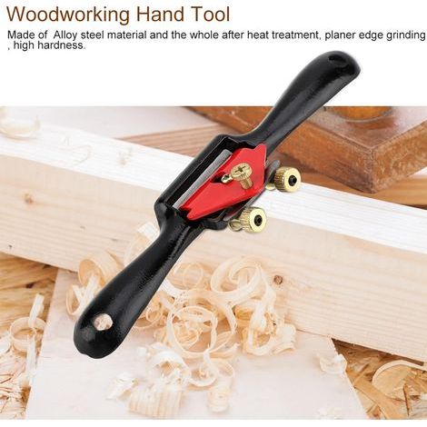 Raboteuse de Bord, 25,4 cm réglable Spokeshave avec Base Plate, Lame en métal, Outil à Main pour Raboter les Outils de Travail Du Bois (1/4)