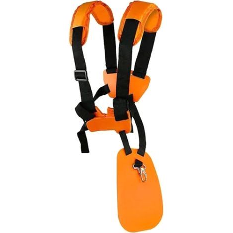 Doppelter Schultergurt für Freischneider, gepolsterter Schultergurt, Nyon Gartenmähergurt für FS120, FS55, FS220, Orange (1/5)