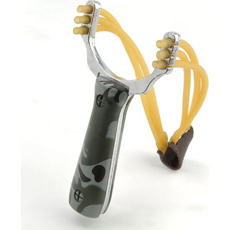 Lance-pierres, lance-pierres en acier inoxydable avec élastique, lance-pierres de chasse en extérieur, lance-pierres haute puissance